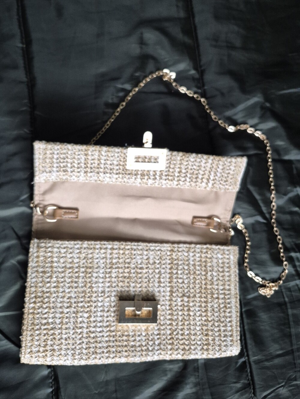 Woven straw envelope clutch summer bag - Picture 7 of 11